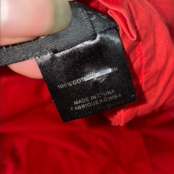 Red Ruffled Button-Up Dress - Picture 4 of 6